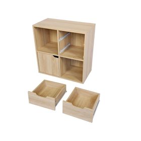 Estante Leo natural 1 puerta 2 cajones