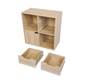 Estante Leo natural 1 puerta 2 cajones