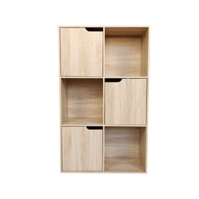 Estante Leo natural 3 puertas 3 espacios