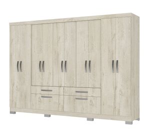 Clóset Viena crema 10 puertas 2 cajones 2 zapateras