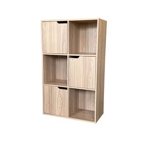 Estante Leo natural 3 puertas 3 espacios