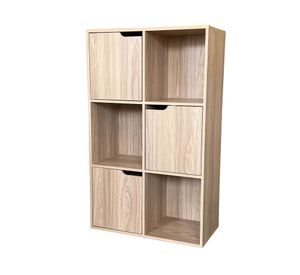 Estante Leo natural 3 puertas 3 espacios