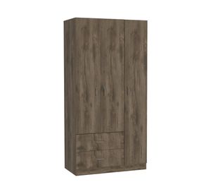 Clóset 3 puertas 2 cajones Austral bellota/blanco 180.4x90x47 cm