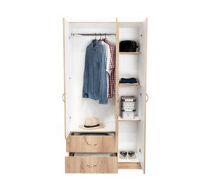 Clóset 3 puertas 2 cajones Austral duna/blanco 180.4x90x47 cm