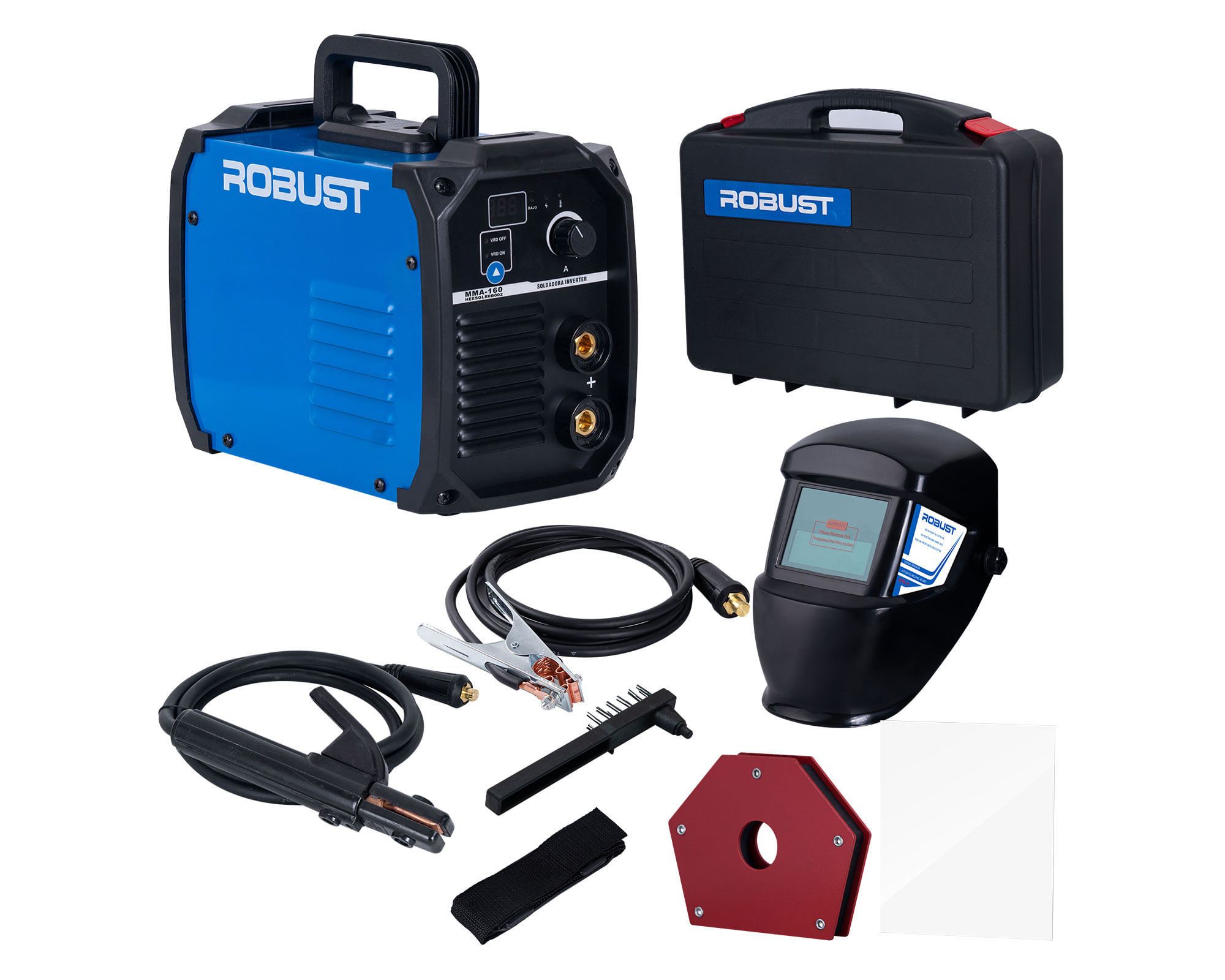 Kit soldadora 20-160 A MMA160 KIT + careta