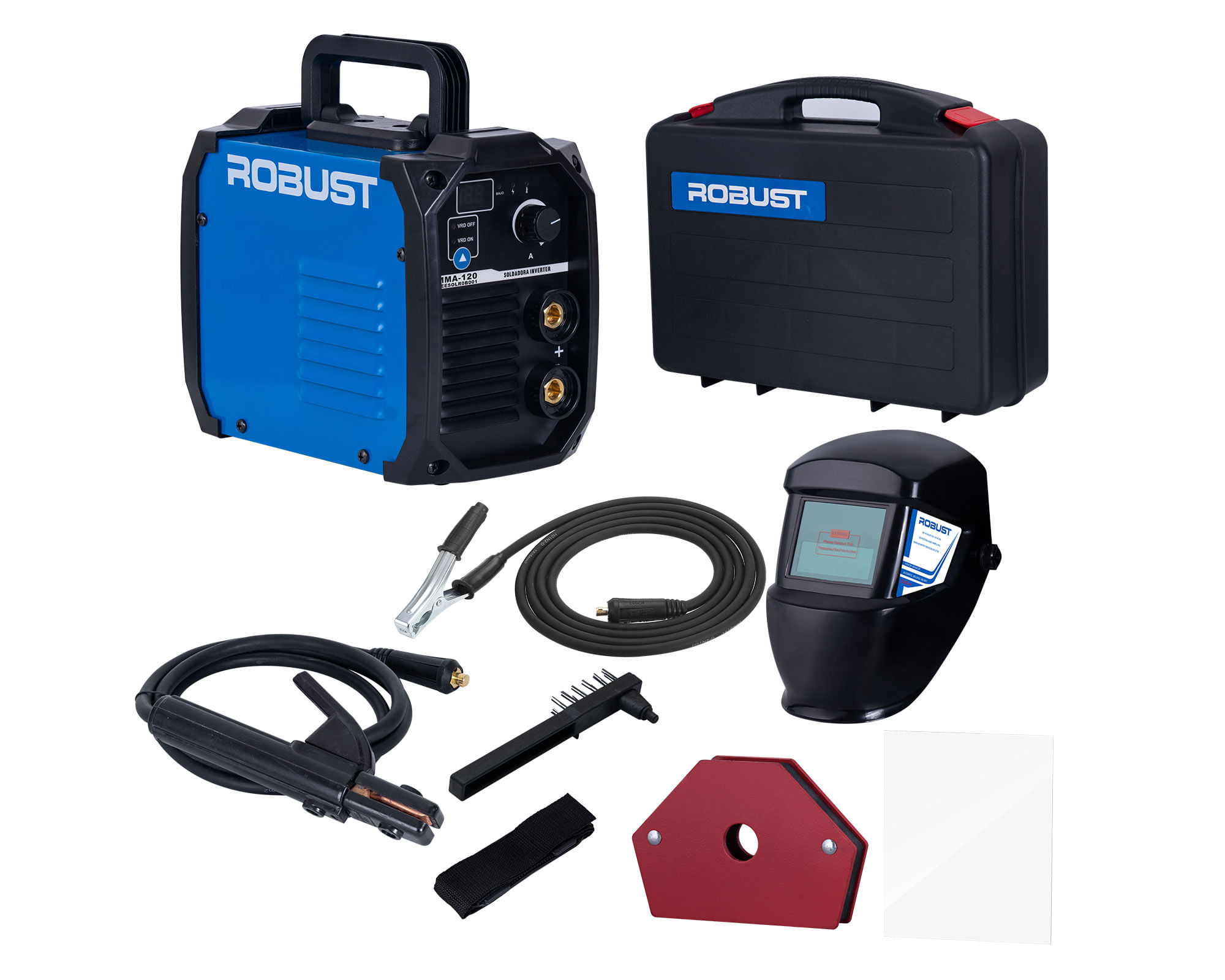 Kit soldadora 20-120 A MMA120 KIT + careta