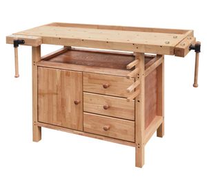 Banco trabajo madera Premium madera 86x126x62 cm