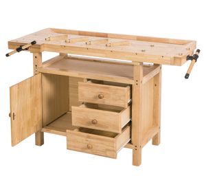 Banco trabajo madera Premium madera 86x126x62 cm