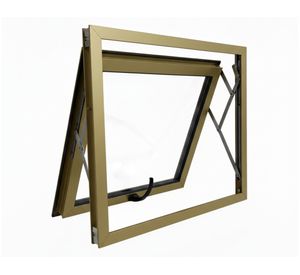 Ventana Línea 42 aluminio titanio 60x60 cm