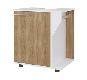 Mueble lavamanos Phillips blanco/fresno 1 puerta
