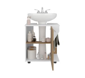 Mueble lavamanos Phillips blanco/fresno 1 puerta