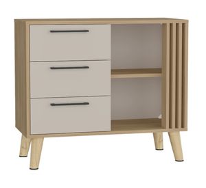Cómoda Vance fresno europeo/capri 3 cajones