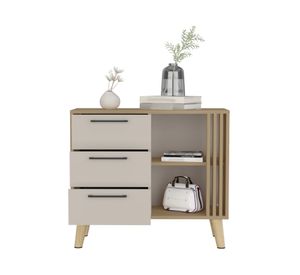 Cómoda Vance fresno europeo/capri 3 cajones