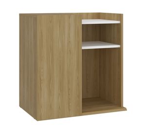 Velador Cairo 1 puerta fresno europeo/blanco