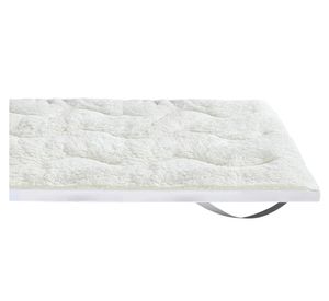 Topper colchón Sherpa liso blanco 1.5 plazas