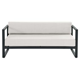 Sofá 2 cuerpos Montego OLE tela negro/beige