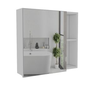 Botiquín con espejo Omari blanco 47.3x50x12.2 cm
