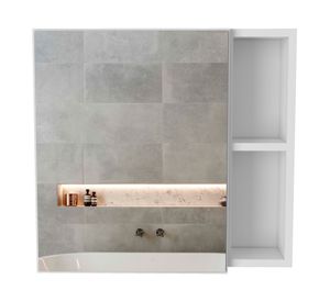 Botiquín con espejo Omari blanco 47.3x50x12.2 cm