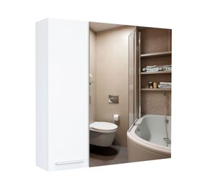 Botiquín con espejo Sines blanco 60x60x14.9 cm
