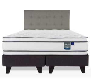 Cama Europea Majesty king + respaldo Design gris