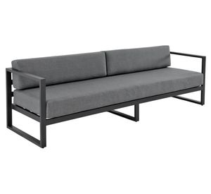 Sofá 3 cuerpos Montego Ole tela gris oscuro