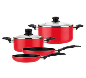 Batería cocina Gourmet rojo 6 Piezas