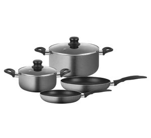 Batería de cocina 24/18 cm Gourmet gris 6 piezas