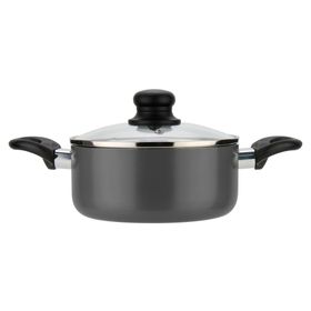 Batería de cocina 24/18 cm Gourmet gris 6 piezas