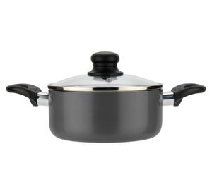 Batería de cocina 24/18 cm Gourmet gris 6 piezas