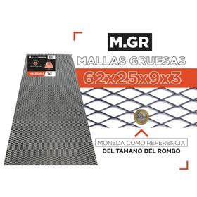 Malla gruesa 62x25x9x3 acero 1x2 m