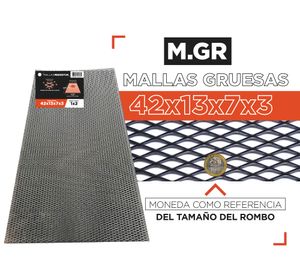 Malla gruesa 42x13x7x3 acero 1x2 m