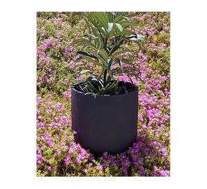 Macetero Rústico Cask gris oscuro 33.5x33 cm