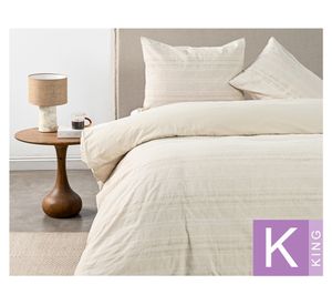 Funda de plumón Stripe beige king