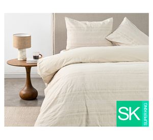 Funda de plumón Stripe beige súper king