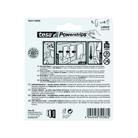 Gancho autoadhesivo metálico Ovalado gris