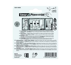 Gancho autoadhesivo metálico Ovalado gris