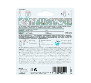 Cinta clavo autoadhesivo Superficies delicadas blanco 4 un