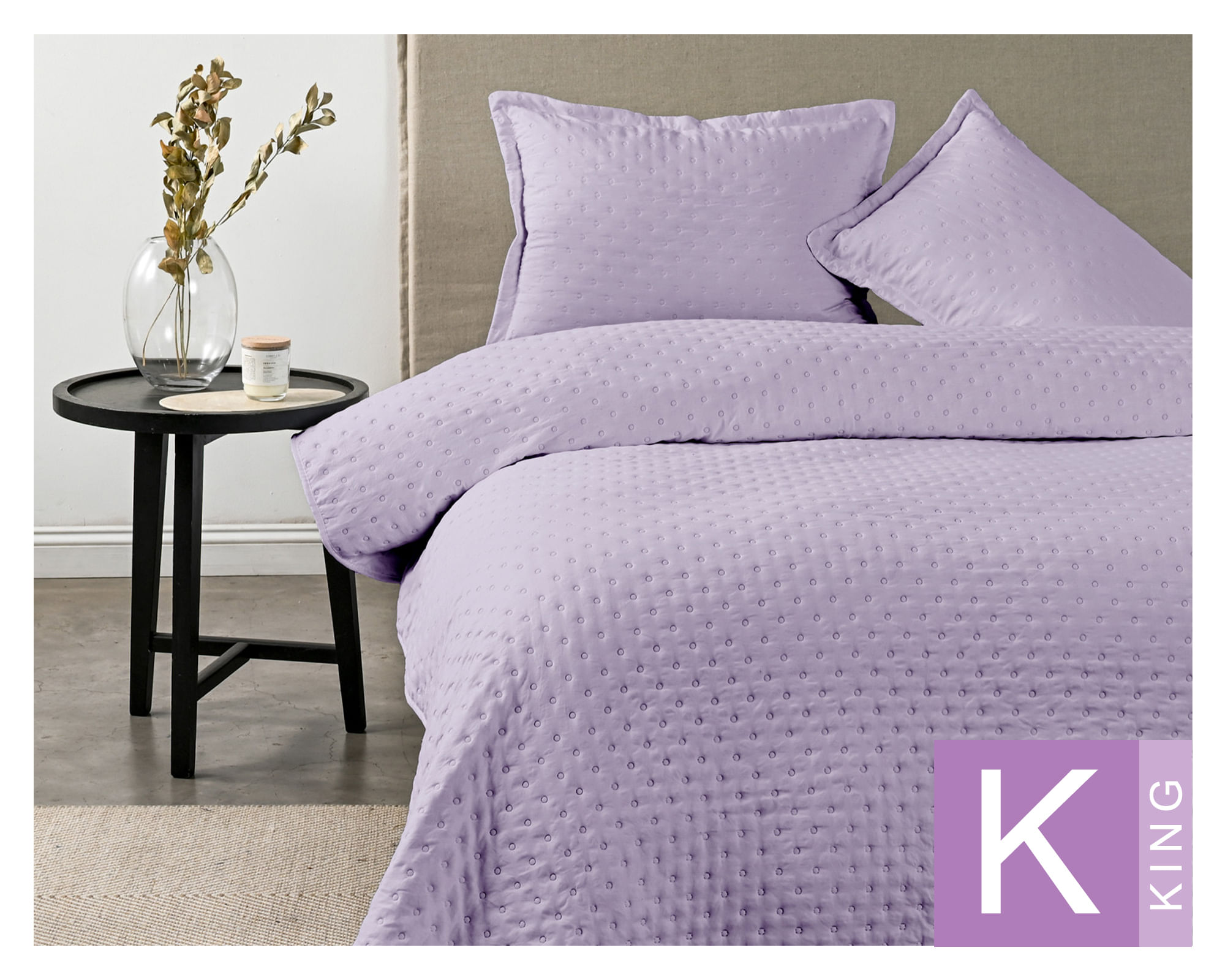American Family Quilt Dots Malva King