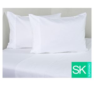 Sábanas Súper King 600 Hilos Dobby White