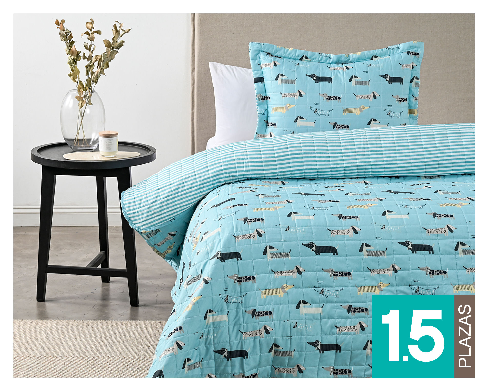 American Family Quilt Dog 1.5 plazas