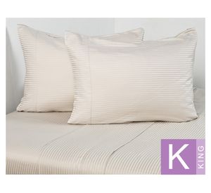 Sábana King 600 Hilos Dobby beige