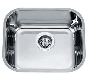 Lavaplatos Bronx simple 430 cromo + desagüe 37x43 cm