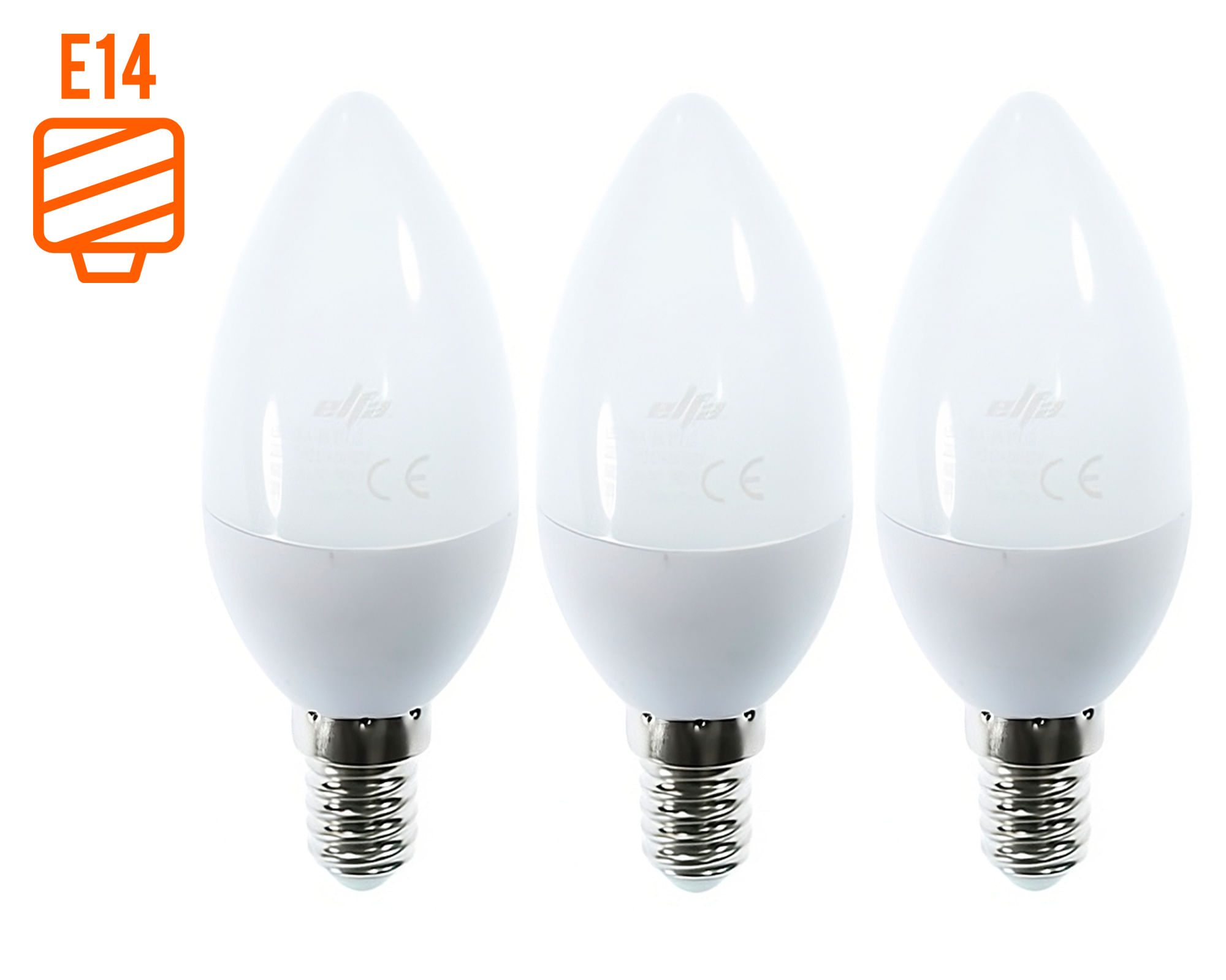 Ampolleta LED 6W E14 cálida 3 un.