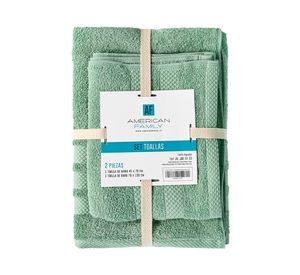 Set toalla menta 2 piezas