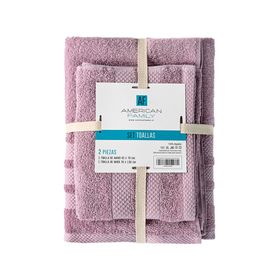 Set toalla malva 2 piezas