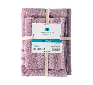Set toalla malva 2 piezas
