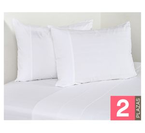 Sábanas 2 plazas 500 Hilos Dobby Thin White