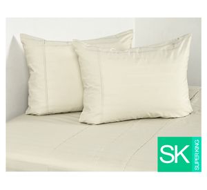 Sábanas Súper King 500 Hilos Dobby Thin beige