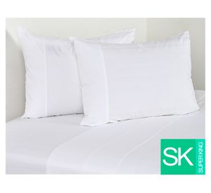Sábanas Súper King 500 Hilos Dobby Thin White