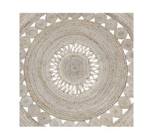 Alfombra redonda Braided yute natural 200 cm